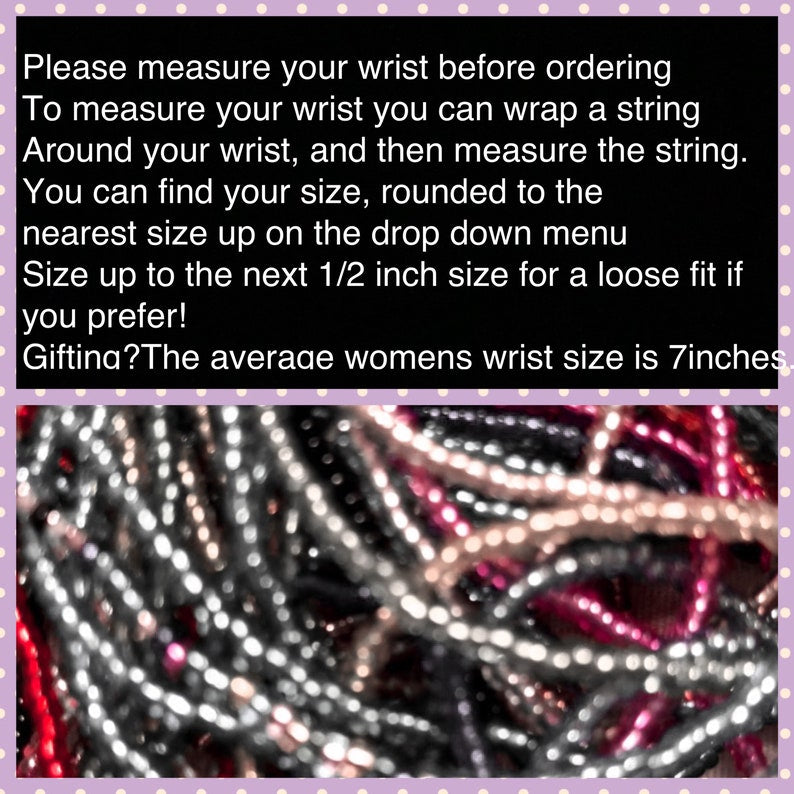 11/0 Set of 3 Mixed Blend tiny stretch seed bead bracelets, blue blend, purple blend, and peach and pink blend