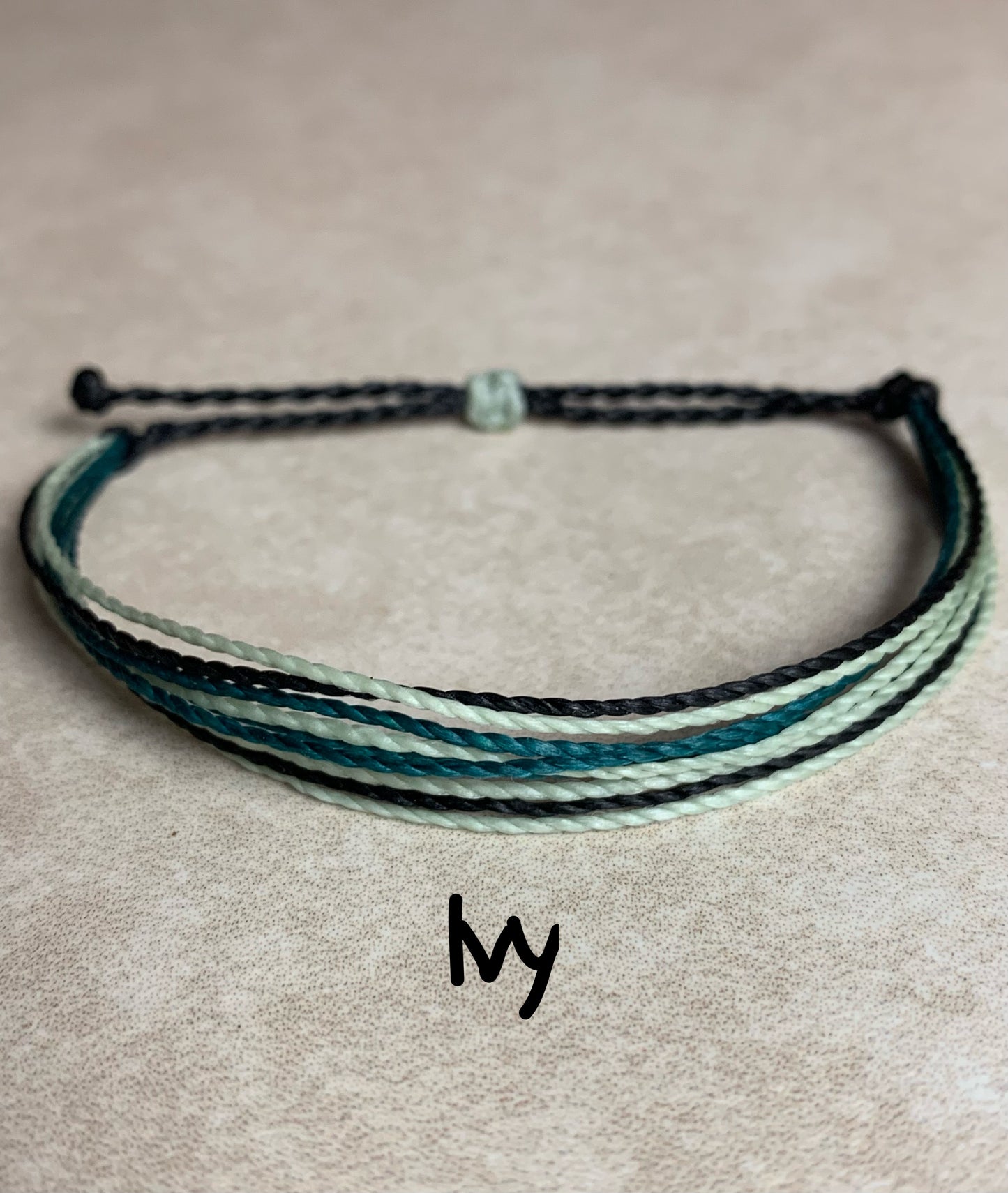 Ivy Waxed String Bracelet, waterproof adjustable waxed string bracelet