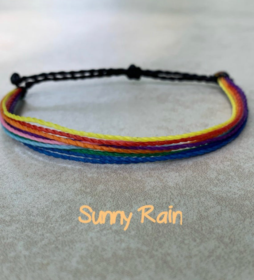 Multicolored Wax String Bracelets, waterproof adjustable wax string bracelet