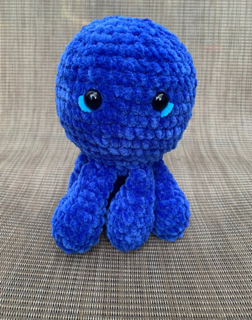 Crochet Velvet Octopus Plushie