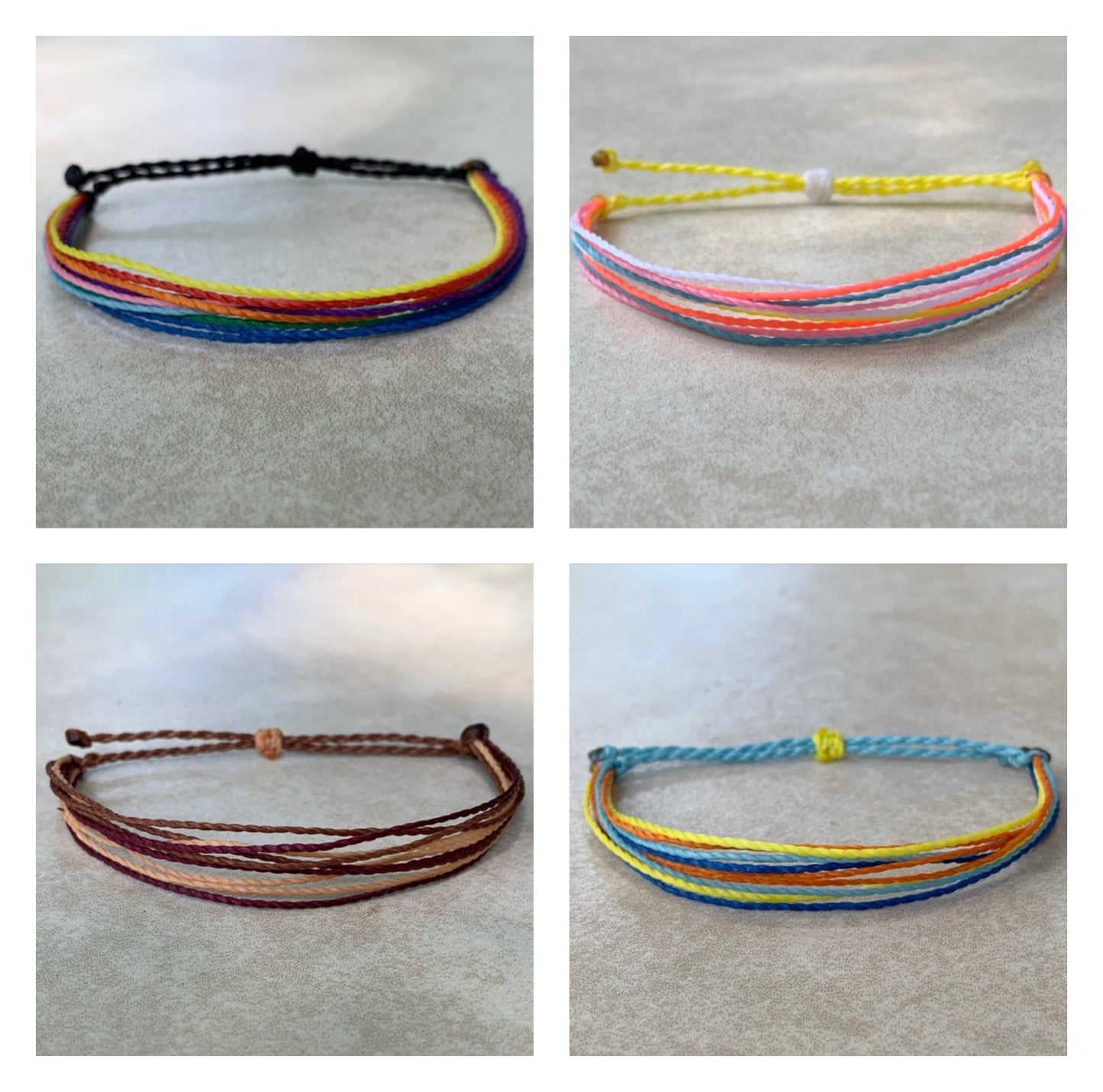 Multicolored Wax String Bracelets, waterproof adjustable wax string bracelet