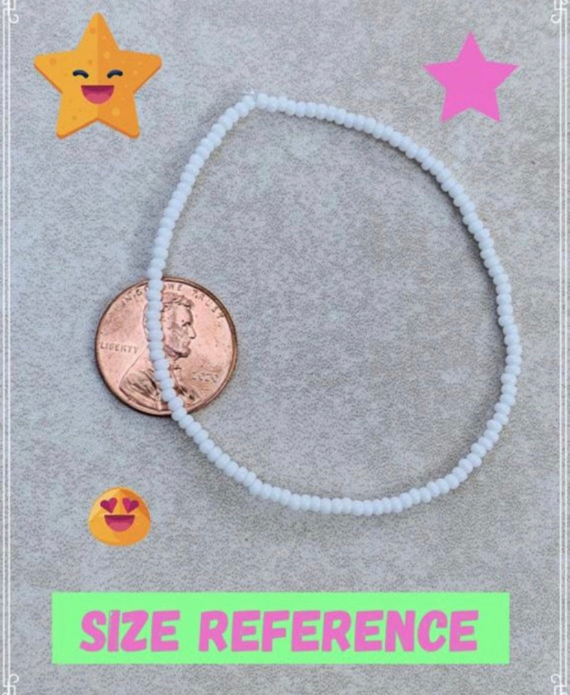 11/0 Cloudy Day necklace tiny seed bead necklace