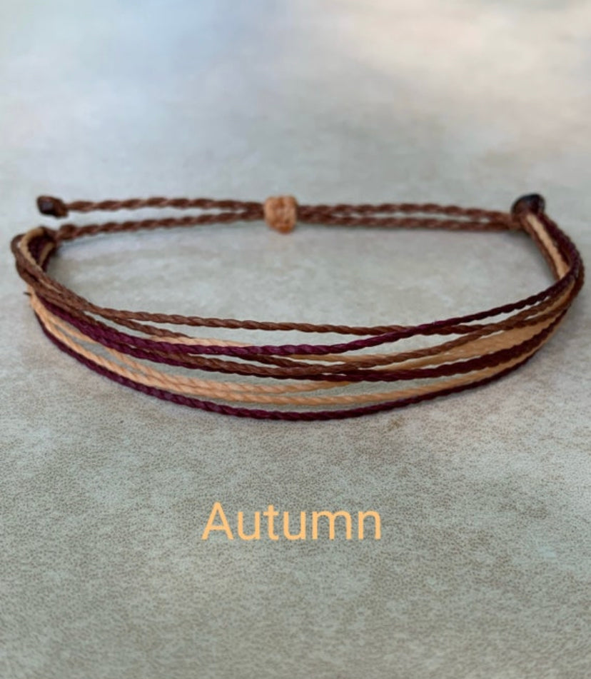 Multicolored Wax String Bracelets, waterproof adjustable wax string bracelet
