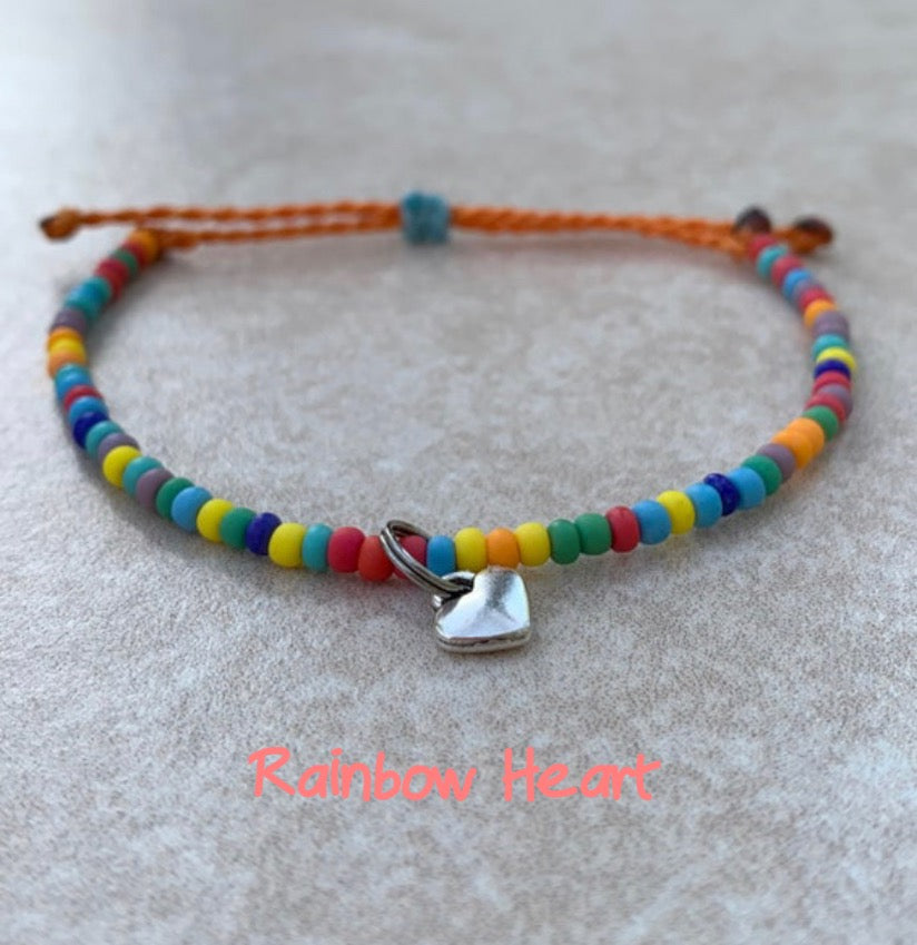 8/0 Individual Beaded Wax String Bracelets, beaded bracelets