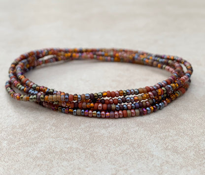 11/0 -WRAP- 36 inch Earth Tones Seed bead wrap bracelet