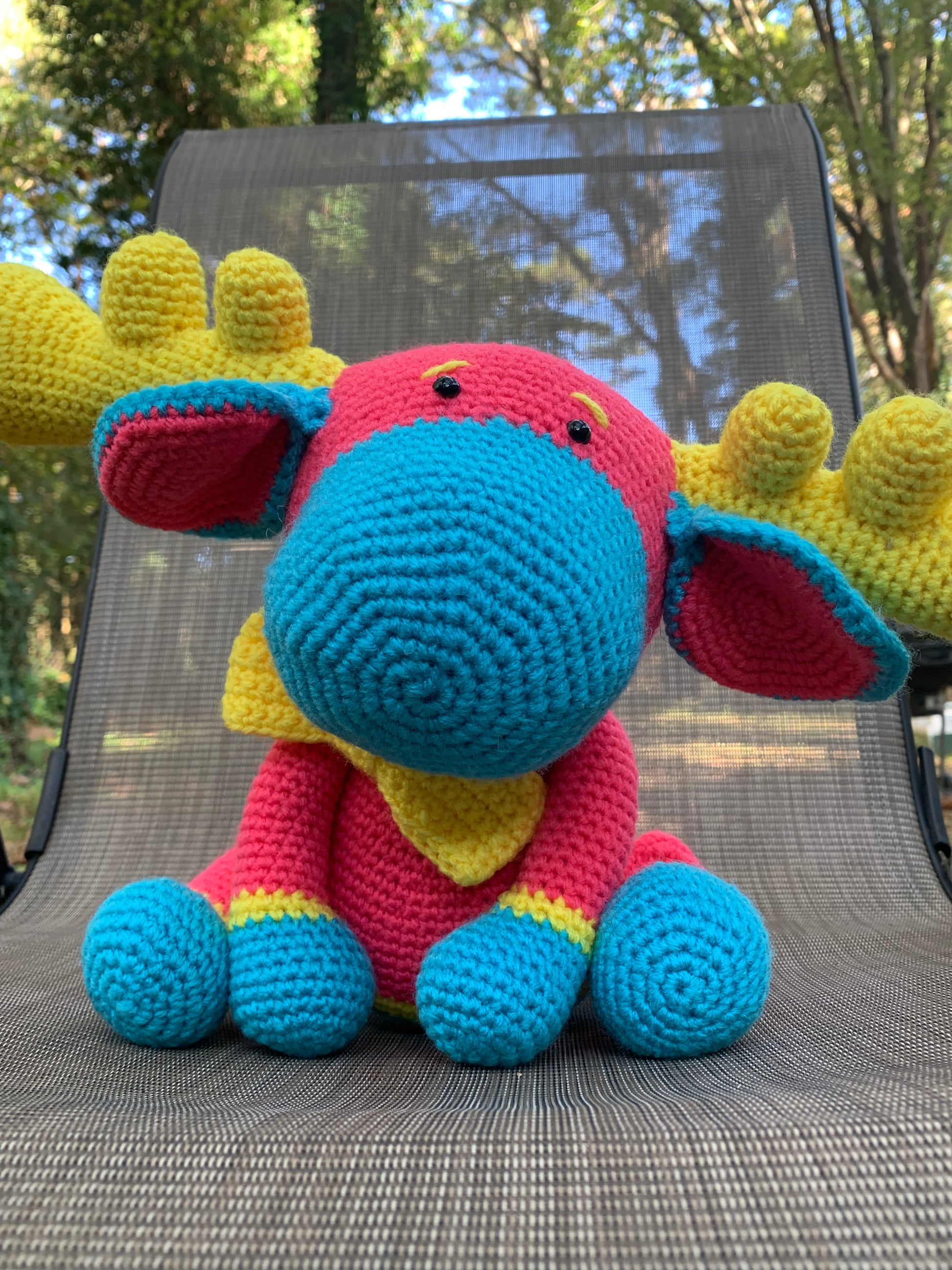 Pink moose stuffed 2024 animal