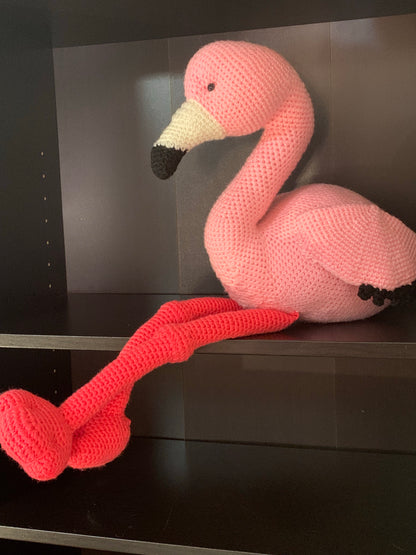 Amigurumi stuffed Flamingo, stuffed animals, pink flamingo, crochet stuffed flamingo toy