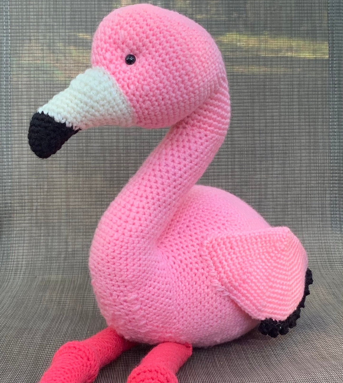 Amigurumi stuffed Flamingo, stuffed animals, pink flamingo, crochet stuffed flamingo toy