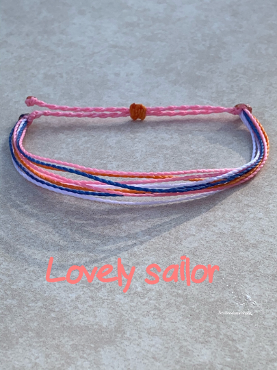 Waxed string bracelets, colorful waterproof adjustable waxed string bracelets