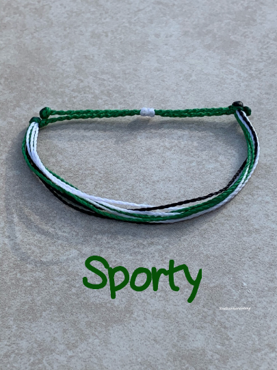 Waxed string bracelets, colorful waterproof adjustable waxed string bracelets